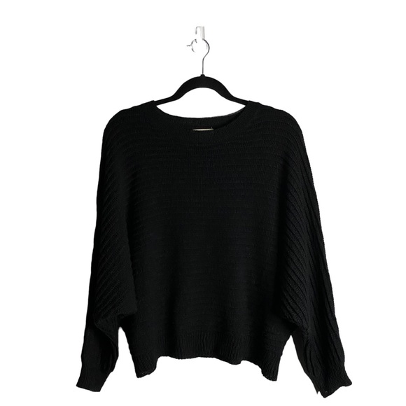 Dreamers Women's Black Oversized Crewneck Sweater - Picture 1 of 8